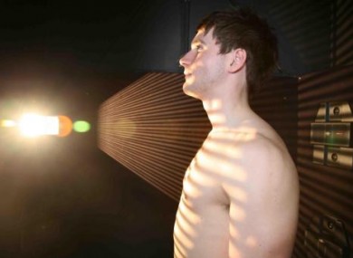 The Body Volume Index scanner in action.