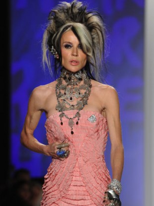 Daphne Guinness on the runway during the Fashion For Relief Haiti Fall 2010 Collection in February.