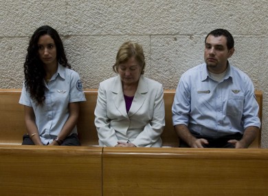 Mairead Corrigan Maguire (centre) sits in the Israeli supreme court where she this morning appealed a 10-year deportation order she claimed she didn't know existed.