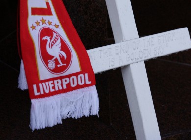 A Hillsborough memorial outside Anfield. Liverpool's resale could be confirmed by Britain's High Court this morning if the Royal Bank of Scotland wins its challenge against current co-owner Tom Hicks.