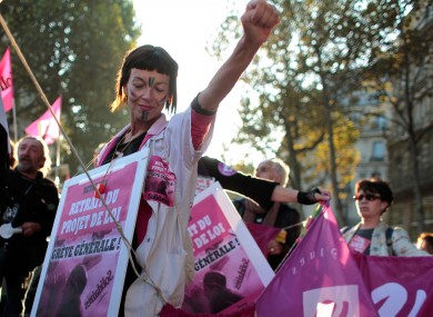 Protesters in Paris last week