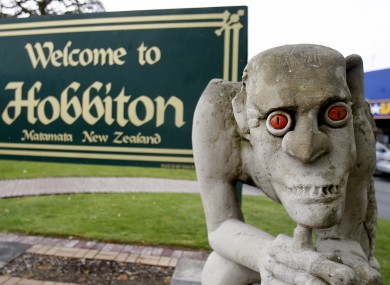 A statue of Gollum outside the town of Hobbiton in New Zealand.