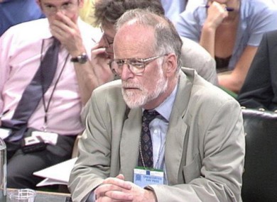File photo dated 23 January, 2004, of weapons inspector David Kelly being questioned by the Commons Select Committee.