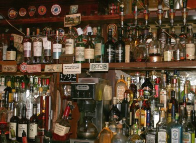 The volume of sales in bars in Ireland fell by over 10% in the last twelve months.