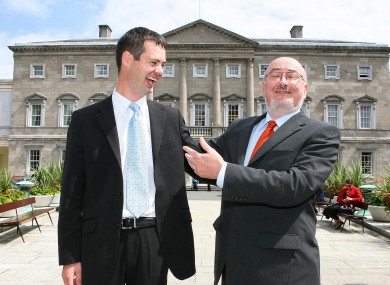 Sinn Féin senator Pearse Doherty, with the party's Dáil leader Caoimhghín Ó Caoláin. The High Court today ruled that the delay in holding the Donegal South-West by-election (in which Doherty will run) as