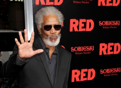 Morgan Freeman: star of Red, but probably more likely to vote Democratic blue.