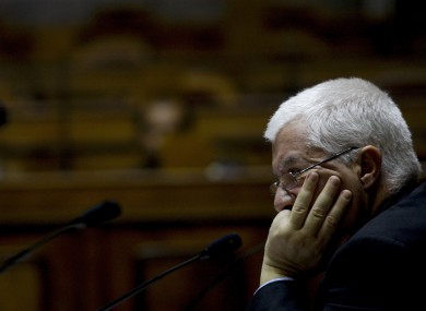 Fernando Teixeira Dos Santos: the Portuguese finance minister has said pressure in the Eurozone has forced his country to the brink of seeking a bailout.