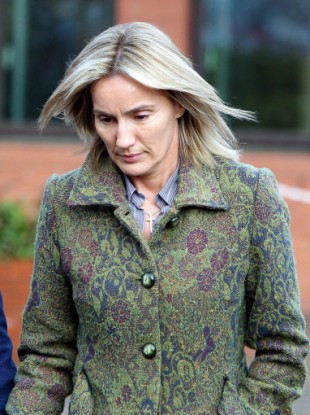 Hazel Stewart leaving court in Coleraine today.