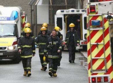 File photo of fire services operating in Dublin.