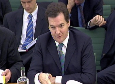 Chancellor of the Exchequer George Osborne in the House of Commons, London, yesterday.