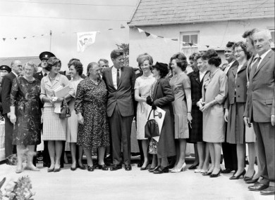 JFK meets his Irish cousins at his ancestral home in Dunganstown, Co Wexford in June 1963