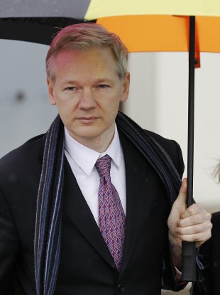 Julian Assange at court earlier this month