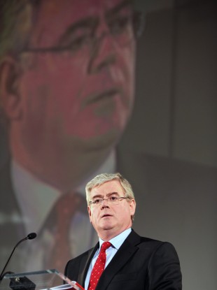 Eamon Gilmore speaking at the Labour special delegate conference today