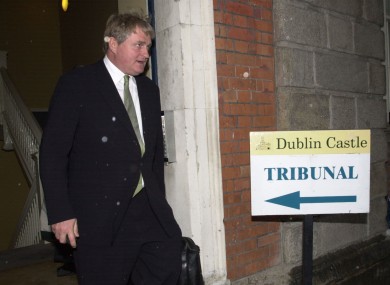 Denis O'Brien leaves the Moriaty Tribunal at Dublin Castle after questioning in 2003.