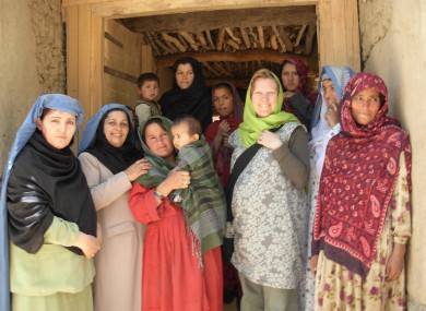 Danny Harvey with women of the shura council in Shar Shuri village, Kalafghan, Afghanistan