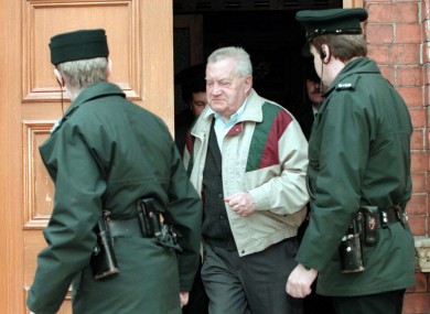 Brendan Smyth leaves Limavady Courthouse in 1997 after being extradited to the Republic, after serving a three-year sentence for sexually abusing 69 children.