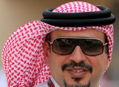 The Crown Prince of Bahrain Sheik Salman Bin Hammad al Khalifa