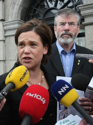 Sinn Féin's Mary Lou McDonald and Gerry Adams