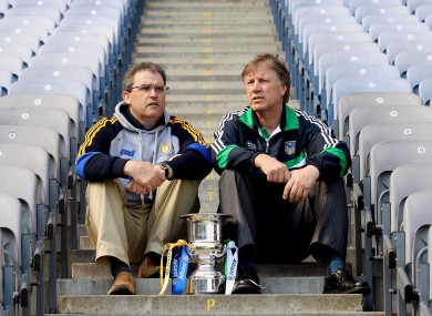 Ger O'Loughlin and Limerick counterpart Donal O'Grady at Croke Park this week.