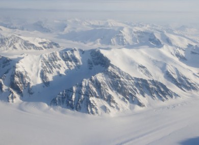 Aerial view of the northern Arctic.