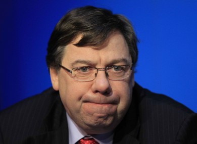 Brian Cowen speaks at a press conference announcing Ireland's EU-IMF bailout last November.