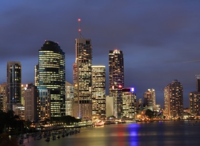 The Brisbane skyline at night