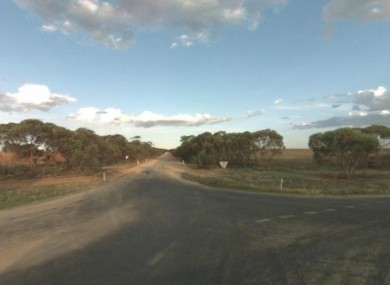 The accident is reported to have occurred around 500 metres down from this intersection of road in Victoria.
