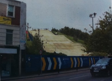 An artists impression of what the ski-slope would look like if it were to really happen.