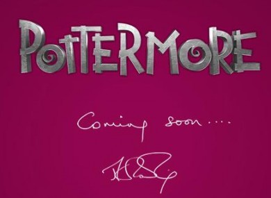 A screen shot of the mysterious Pottermore website