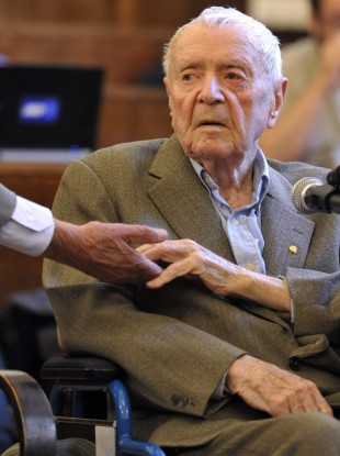 Sandor Kepiro, a 97-year old former Hungarian gendarmerie officer acquitted of charged relating to the 1942 killings of civilians in Serbia