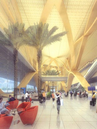 An artist's depiction of the departure hall in the new Kunming Changsui International Airport.