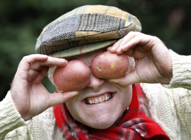 Comedian Pat McDonnell ('Spud O'Brien' from RTÉ's Savage Eye) helps to promote National Potato Day, which takes place this Thursday.