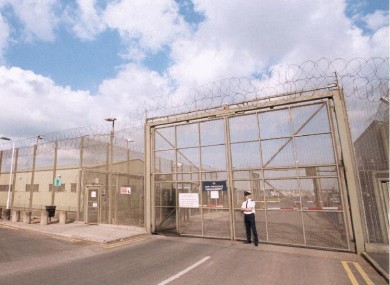 File photo of the external gates of Maghaberry Prison