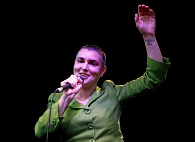 Sinead O'Connor performing in Dublin in 2008