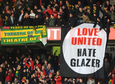 Manchester United fans have been bitterly opposed to the club's takeover by the Glazer family.