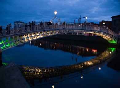 Dublin's Ha'penny Bridge, where one of the incidents occurred