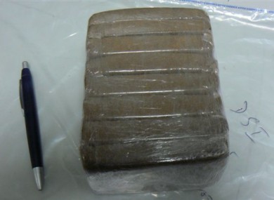 The cannabis resin found in Dublin Airport yesterday.