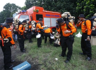 File photo of an Indonesian rescue team.