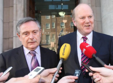 Brendan Howlin, left, and Michael Noonan