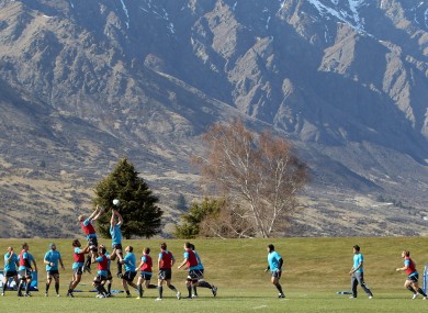 Ireland team training in Queenstown this week.