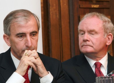 Martin McGuinness (right) has said Gay Mitchell and Michael D Higgins would make supporting their government a priority.