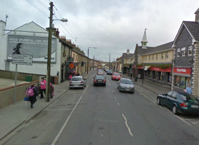 Drogheda Street in Balbriggan, where an An Post worker was forced to attend work under duress this morning.