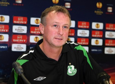 Michael O'Neill faces the press last night.