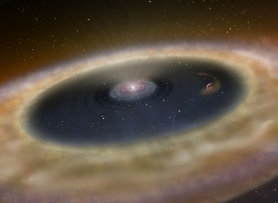 Artist’s conception of the area near the planet LkCa 15 b.