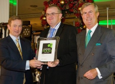The Taoiseach with representatives of Hastings Hotels, winner of Newcomer of the Year at the Good Food Ireland awards on Tuesday.