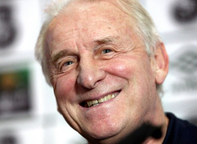 Trapattoni, or 'Jovanni,' as the Corrigans prefer to call him, has a chuckle at yesterday's press conference.