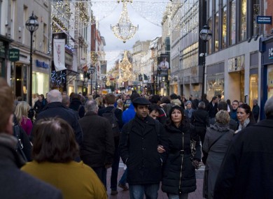 Shoppers on Grafton Street last Saturday.