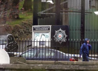 A forensic police officer at the scene of the Ballynahinch shooting, April 2006.