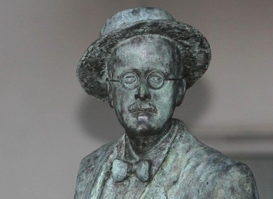 A statue of James Joyce at the Merrion Hotel in Dublin