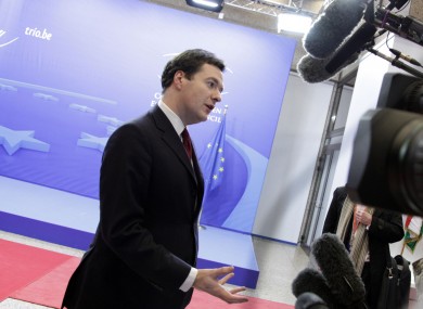 George Osborne has told his EU counterparts that Britain will not contribute to a €200bn programme of EU lending to the IMF.